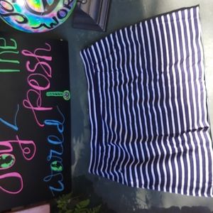 C & I navy/white striped skirt